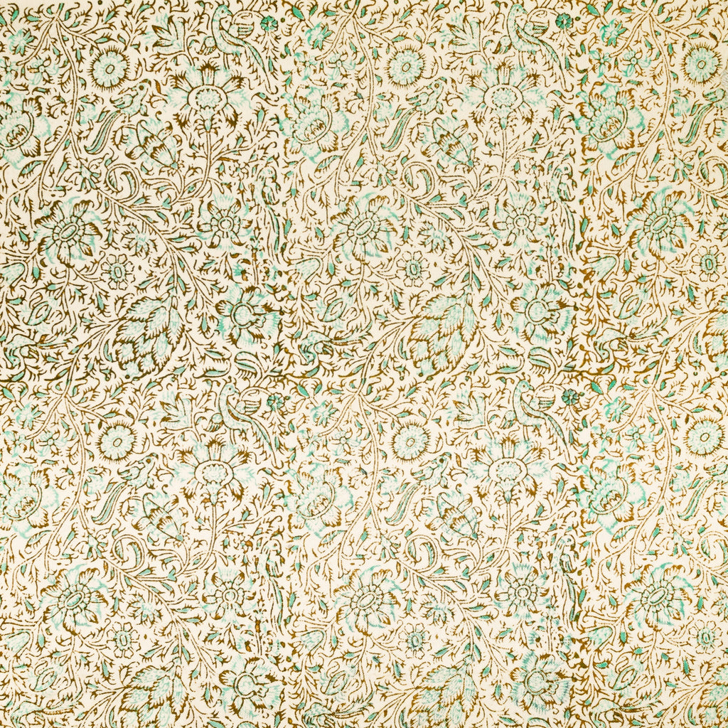 Handmade Bird Foliage Bandana – 22×22″ Organic Cotton Hand Block Printed