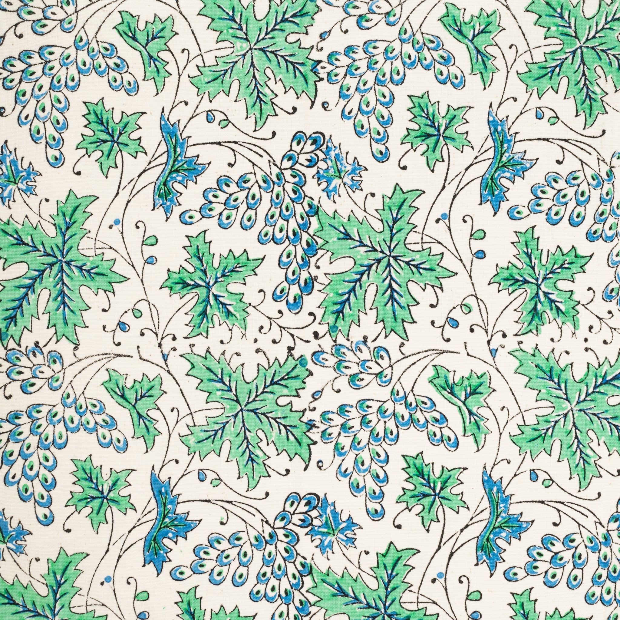 Handmade Bird Foliage Table Runner – 35×225 cm Organic Cotton (Multiple Colours)