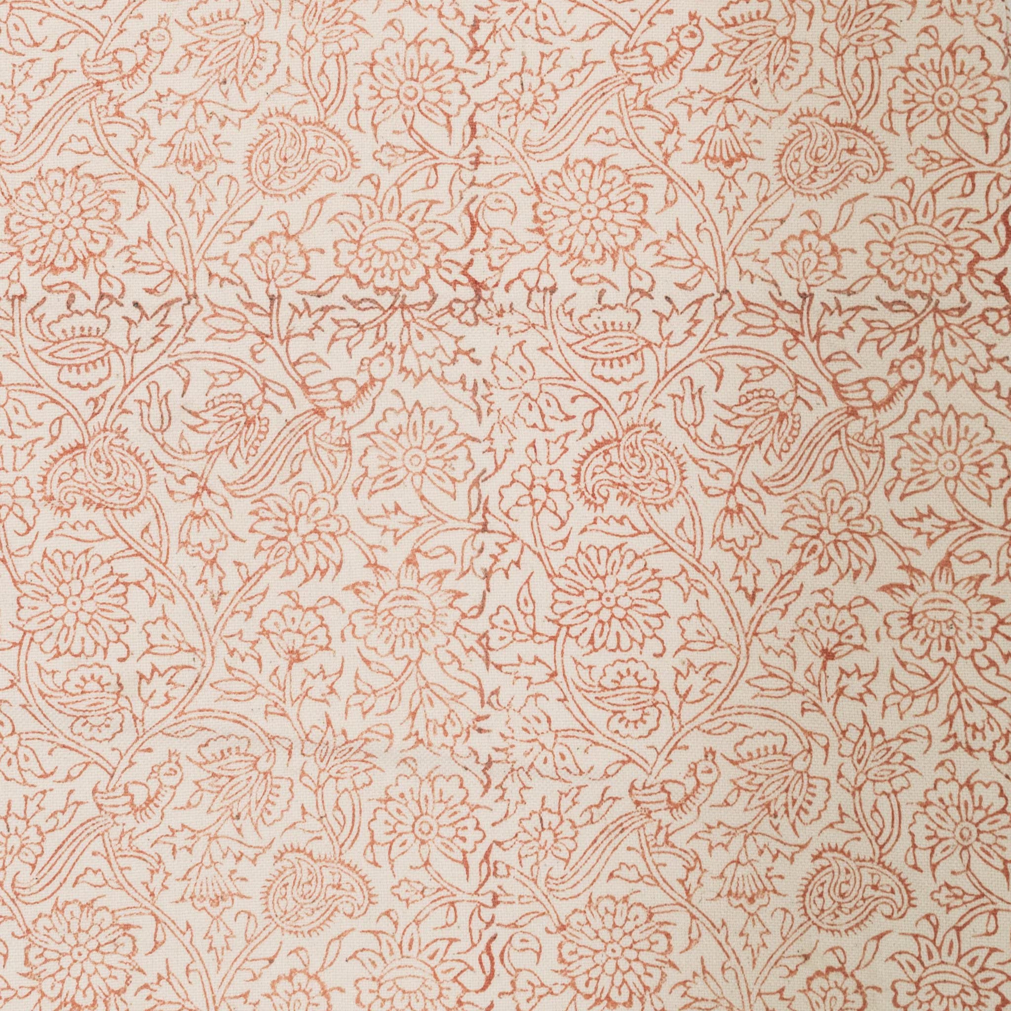 BIRD FOLIAGE TABLECLOTH, Rectangle Hand Block Printed Table Cloth 177×228cm/70×90", Machine Washable Dining Table Cover, Organic Cotton