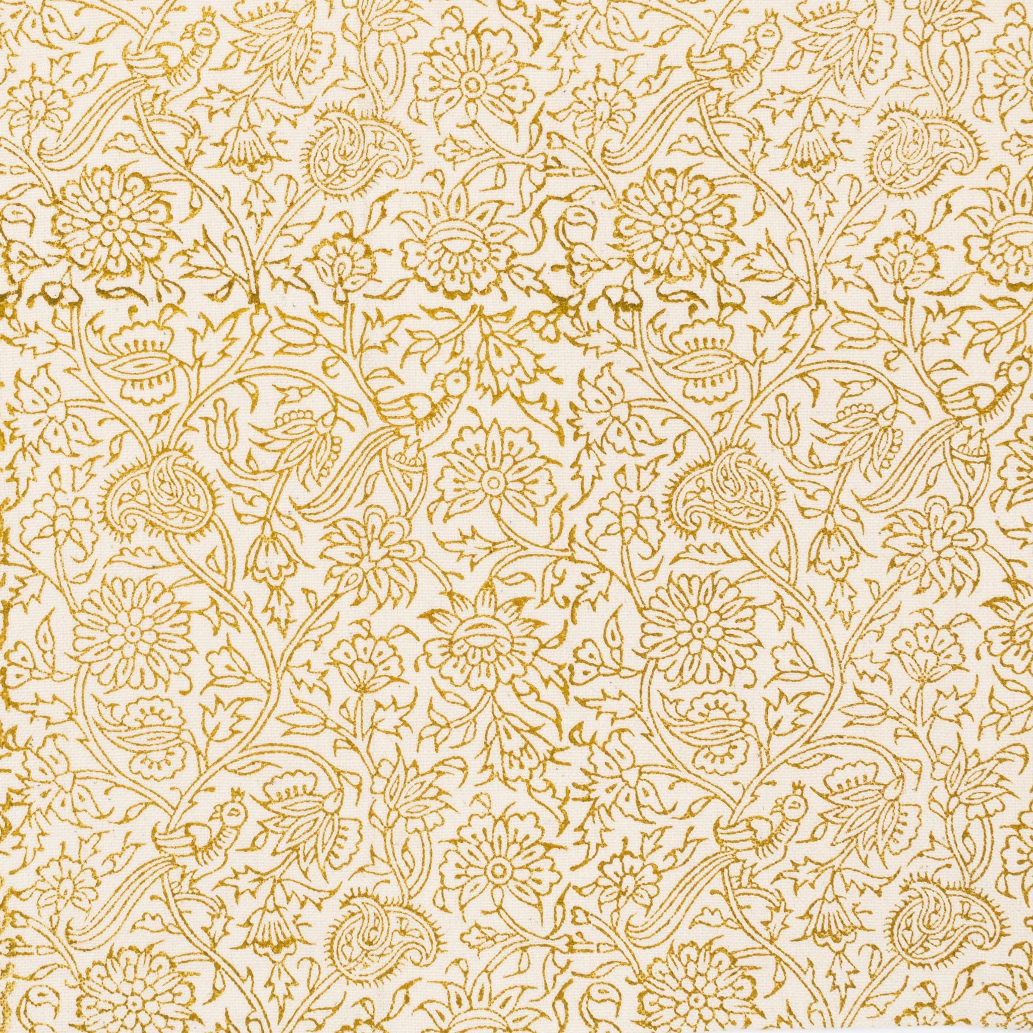 BIRD FOLIAGE TABLECLOTH, Rectangle Hand Block Printed Table Cloth 177×228cm/70×90", Machine Washable Dining Table Cover, Organic Cotton